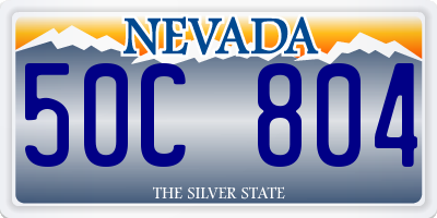 NV license plate 50C804