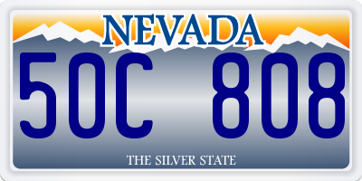 NV license plate 50C808