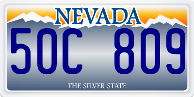 NV license plate 50C809