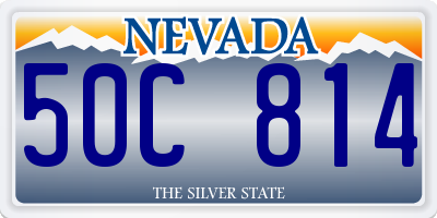 NV license plate 50C814