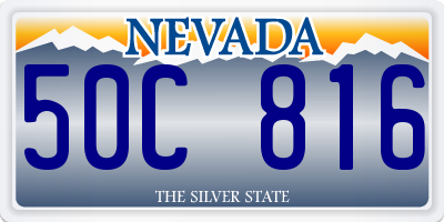 NV license plate 50C816