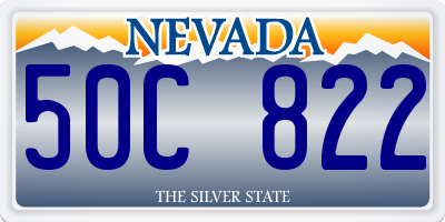 NV license plate 50C822