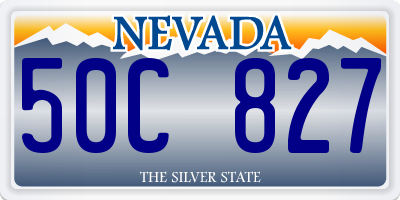 NV license plate 50C827