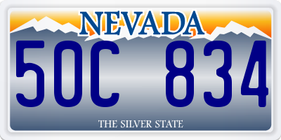 NV license plate 50C834