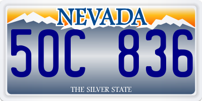 NV license plate 50C836