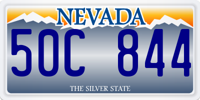 NV license plate 50C844