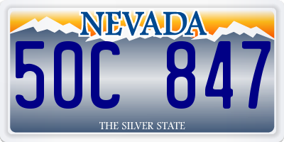 NV license plate 50C847