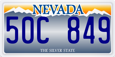 NV license plate 50C849