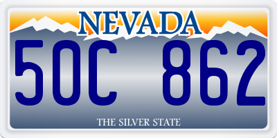NV license plate 50C862