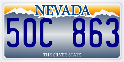 NV license plate 50C863