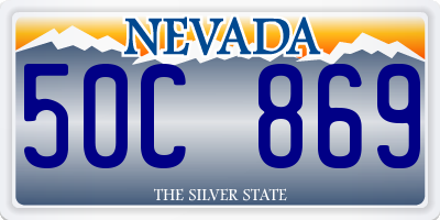 NV license plate 50C869