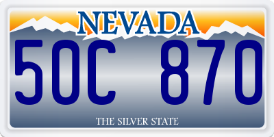 NV license plate 50C870