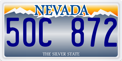 NV license plate 50C872