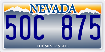 NV license plate 50C875