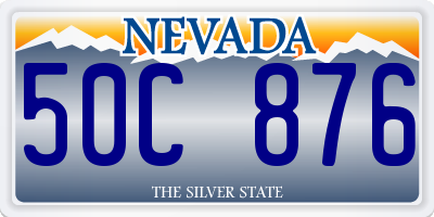 NV license plate 50C876