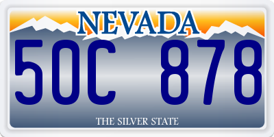 NV license plate 50C878