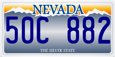 NV license plate 50C882