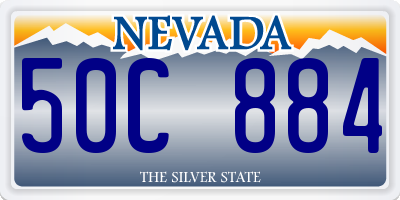NV license plate 50C884