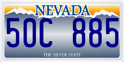 NV license plate 50C885