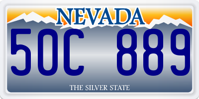 NV license plate 50C889