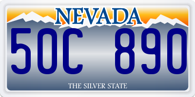 NV license plate 50C890