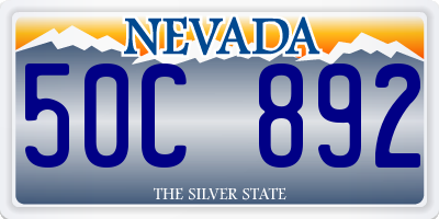 NV license plate 50C892