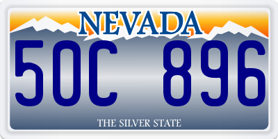 NV license plate 50C896