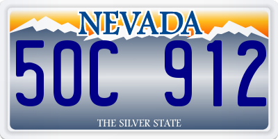 NV license plate 50C912