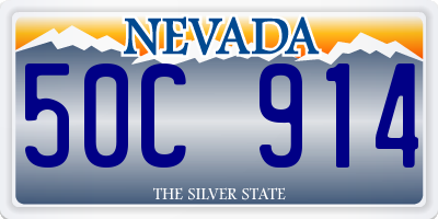 NV license plate 50C914