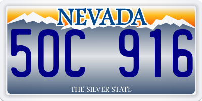NV license plate 50C916