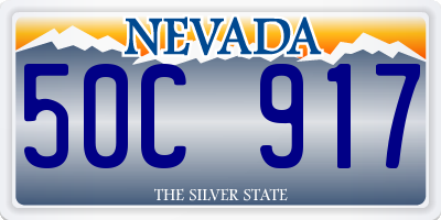 NV license plate 50C917