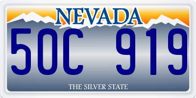 NV license plate 50C919