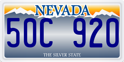 NV license plate 50C920