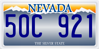 NV license plate 50C921