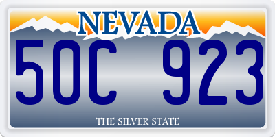 NV license plate 50C923