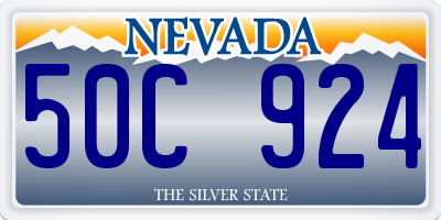 NV license plate 50C924