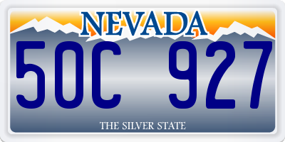 NV license plate 50C927