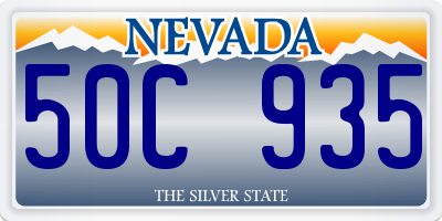 NV license plate 50C935