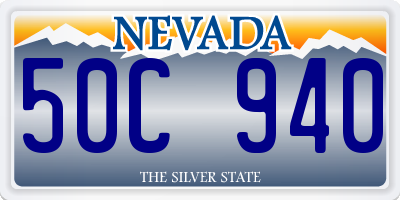 NV license plate 50C940