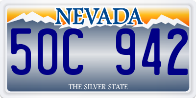 NV license plate 50C942