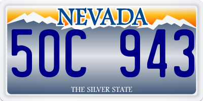 NV license plate 50C943