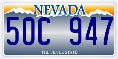 NV license plate 50C947