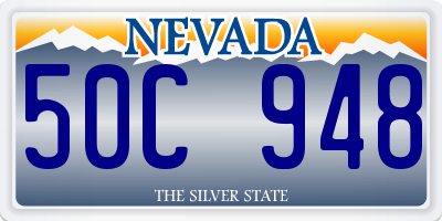 NV license plate 50C948