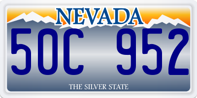NV license plate 50C952