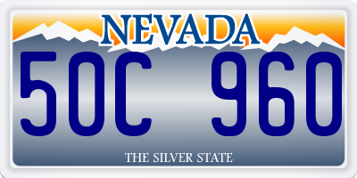 NV license plate 50C960