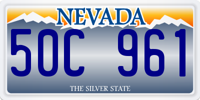 NV license plate 50C961
