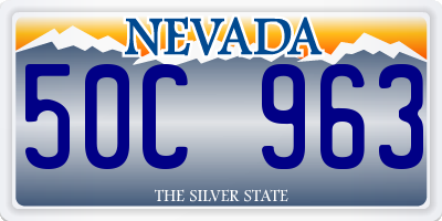 NV license plate 50C963