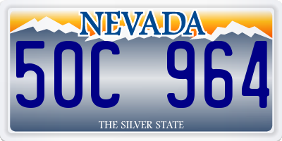 NV license plate 50C964