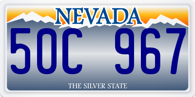 NV license plate 50C967