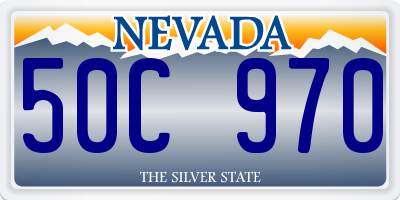 NV license plate 50C970